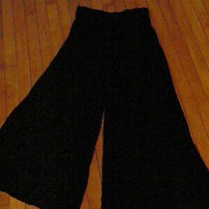 Soft Stretchy Ladies Black Palazzo Pants from Free to Live - Size L